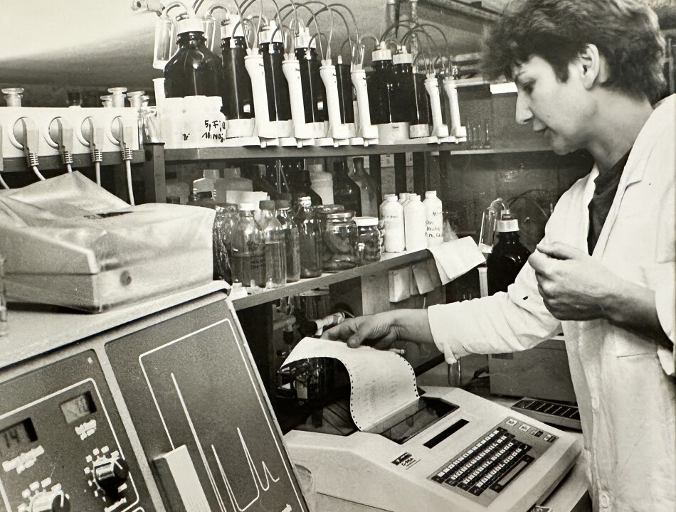 Our founder Doris Freitag in the original lab.